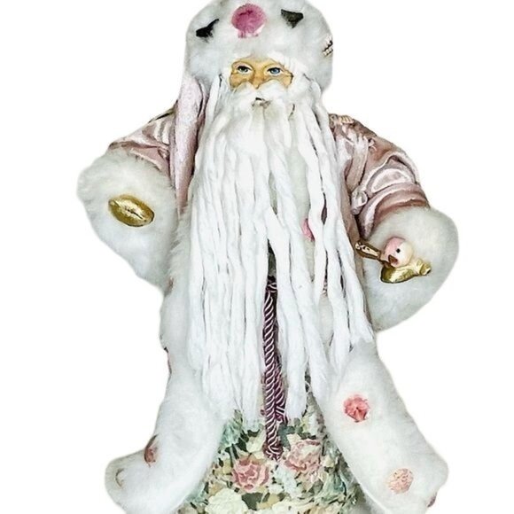 Santa Figure Decoration Tropical Nautical Beach Theme Seashell Shark Teeth 17" - Picture 1 of 8